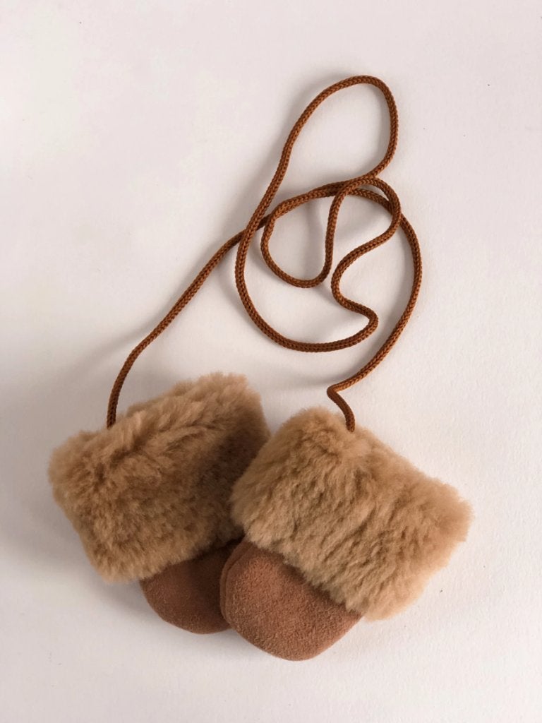 BABY WANTEN LAMSVACHT BRUIN | VAN BUREN BOLSWARD (NIEUW), -, Jongetje of Meisje, Nieuw, Ophalen of Verzenden