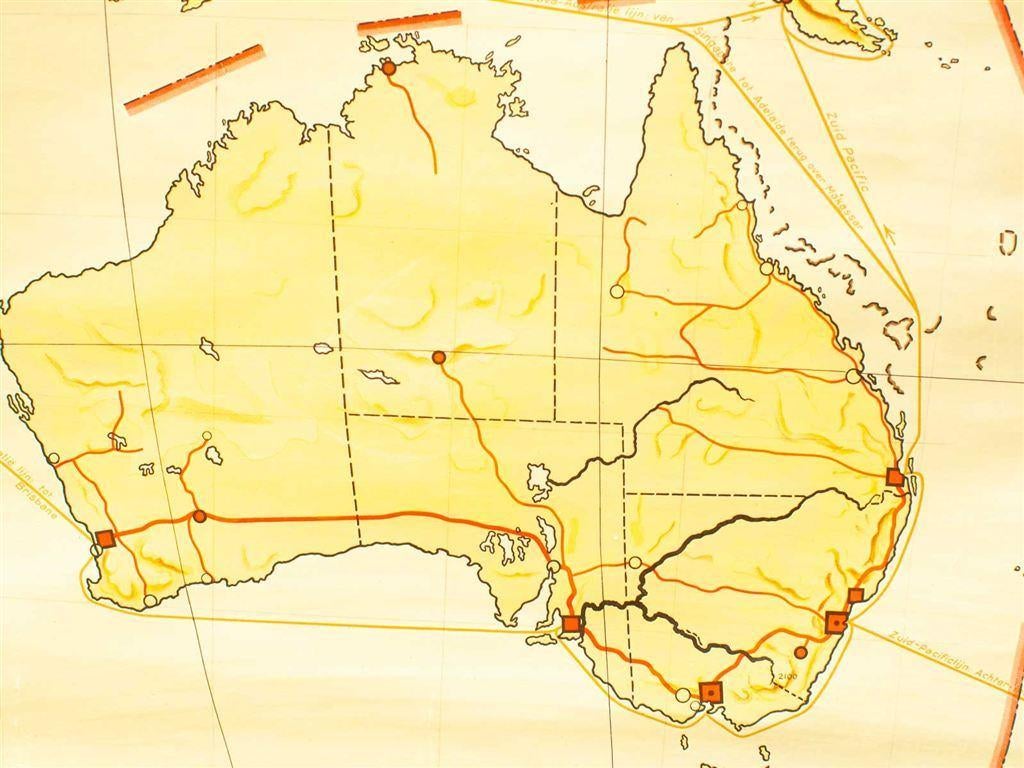 schoolplaat van Australie 33920, Antiek en Kunst, Antiek | Schoolplaten, Ophalen of Verzenden, Geschiedenis