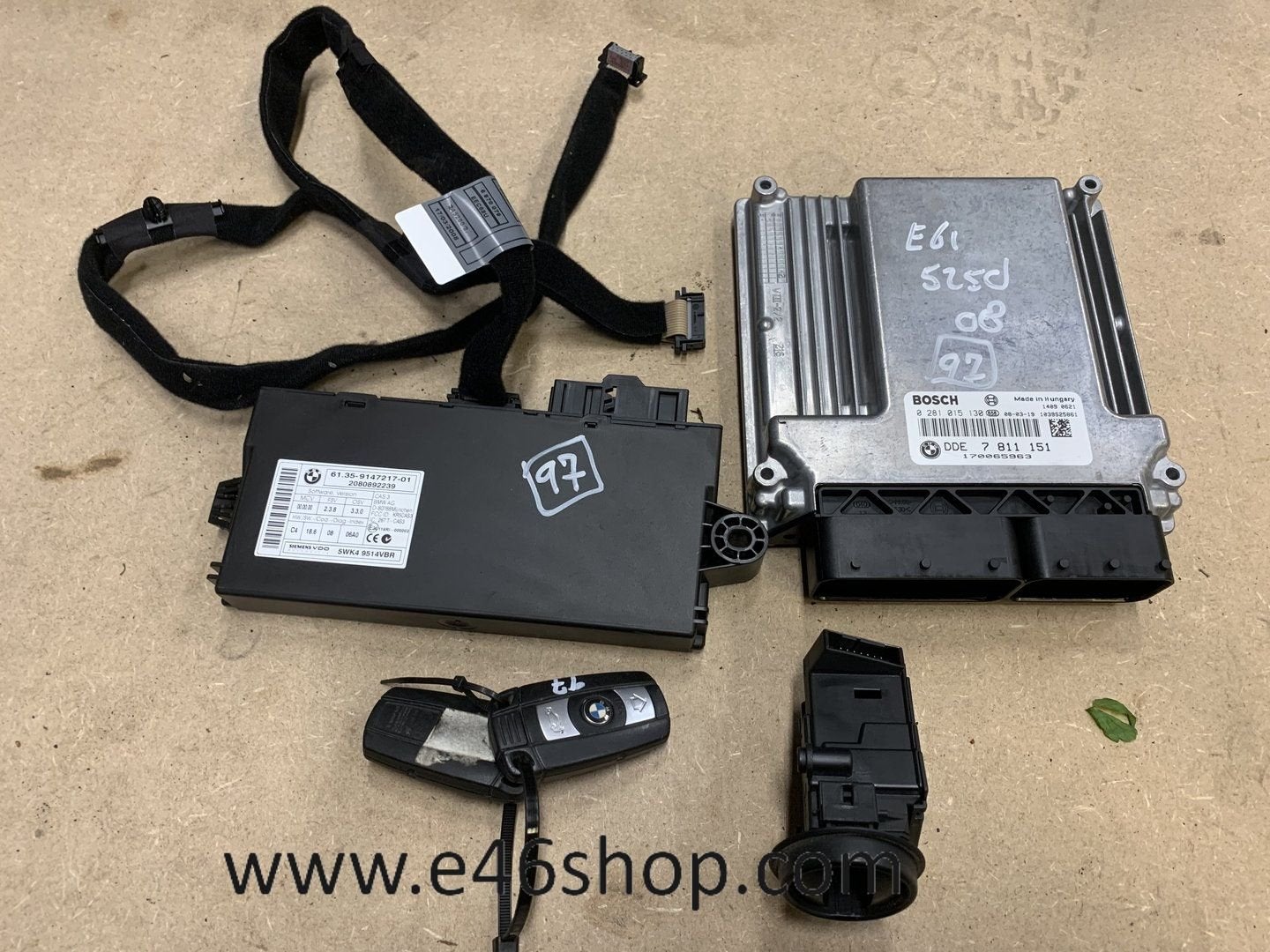 dme ecu set compleet voor bmw e60 e61 525d 2008 7811151, Auto-onderdelen, Gebruikt, -, -, Ophalen of Verzenden