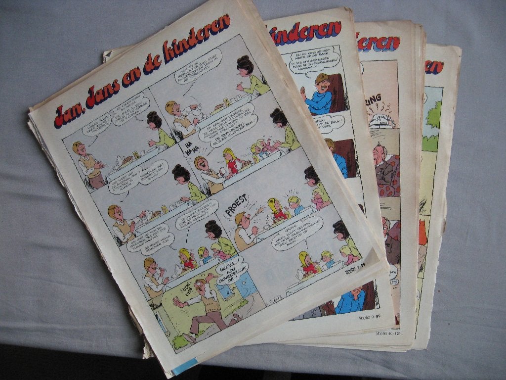 60 Libelle strip knipsels van Jan, Jans en de kinderen, Verzamelen, Ophalen of Verzenden, Overige figuren, Gebruikt, Overige typen