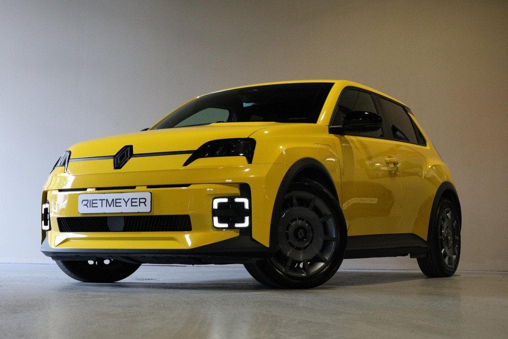 Renault 5 urban range evolution 40 kWh |Warmtepomp |PDC | AC, Auto's, 12 maanden, Stof, 122 pk, Geel