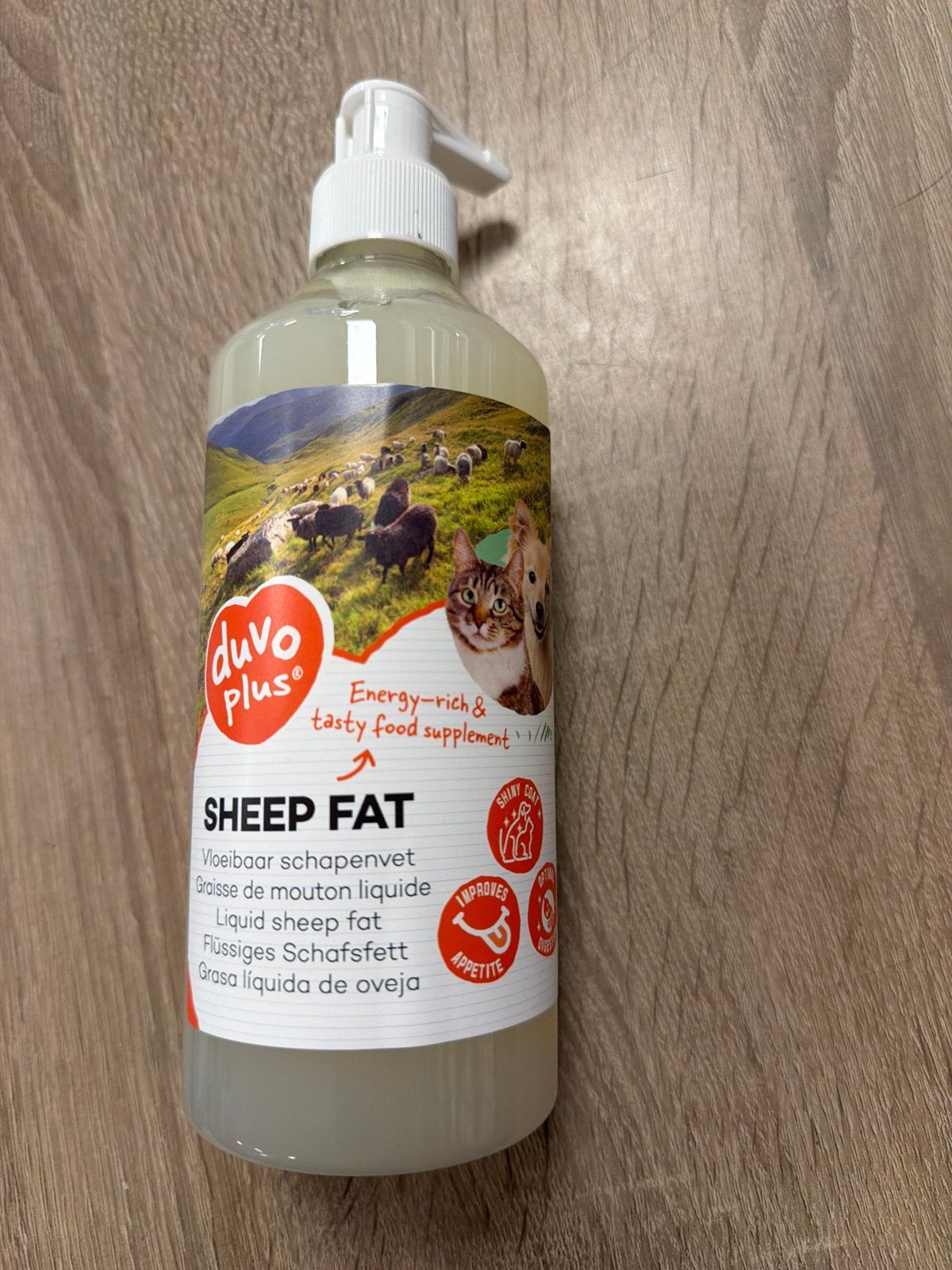 Vloeibaar schapenvet Duvo plus 500ml, Ophalen of Verzenden, Hond