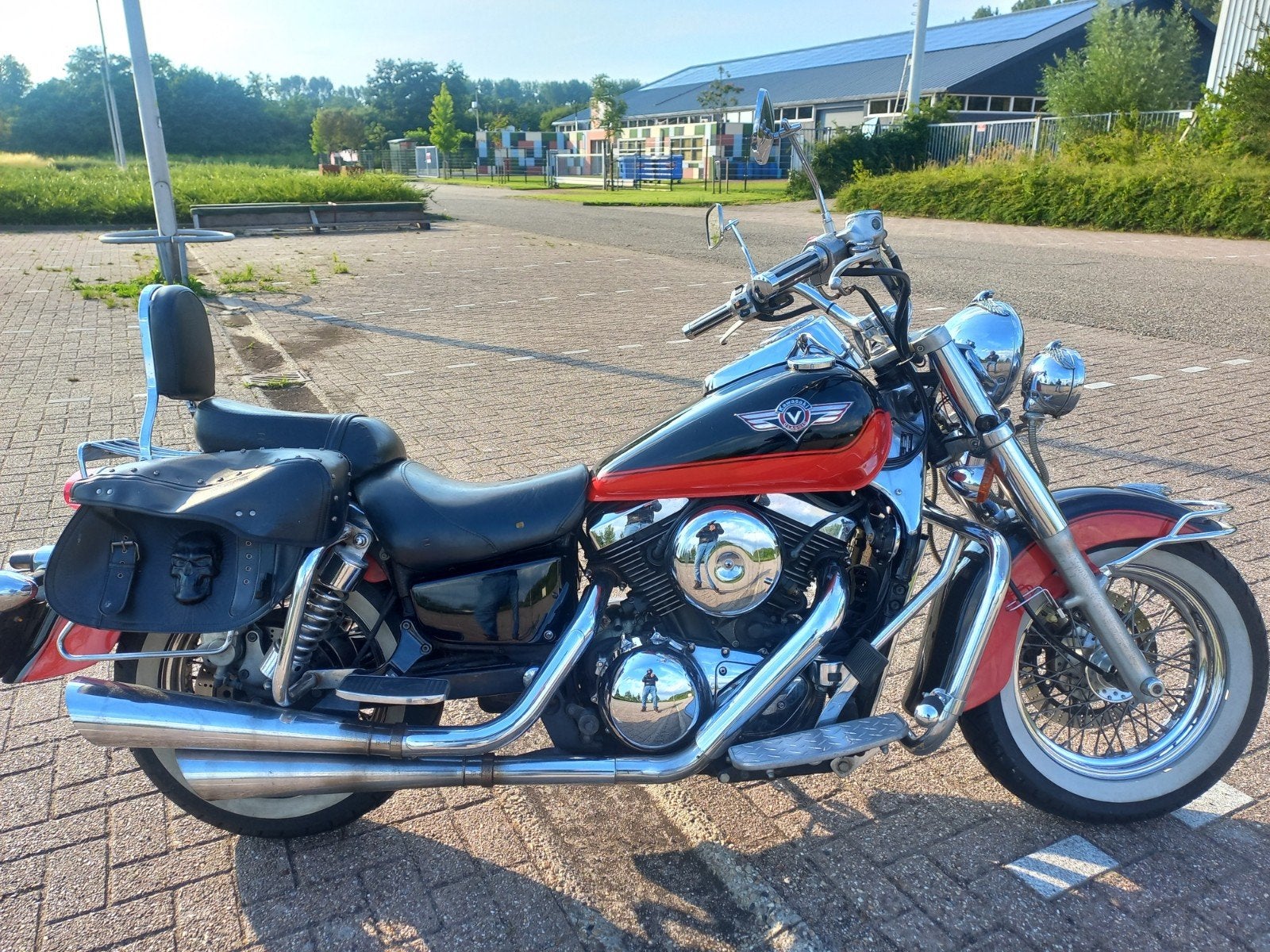 Kawasaki VN1500 Classic Tourer met zijtassen en windscherm, 2 cilinders, Gebruikt, Particulier, Meer dan 35 kW
