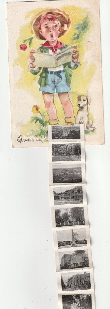 Vaals klepjeskaart 1947, Verzamelen, Ansichtkaarten | Nederland, Verzenden, 1940 tot 1960, Gelopen, Limburg