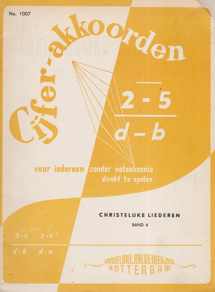 CIJFER-AKKOORDEN - CHRISTELIJKE LIEDEREN - BAND 4, Muziek en Instrumenten, Orgel, Gebruikt, Ophalen of Verzenden, Religie en Gospel