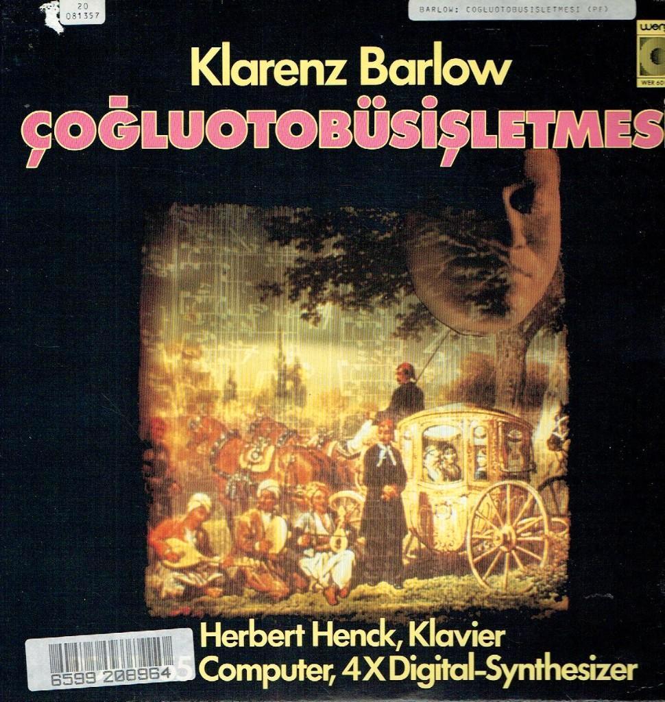 Klarenz Barlow Çoğluotobüsişletmesi, Kamermuziek, Verzenden, Zo goed als nieuw, 12 inch