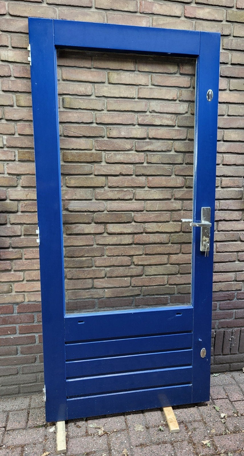 Buitendeur 201.5 X 93cm schuurdeur achterdeur links draaiend, Ophalen, Gebruikt, 80 tot 100 cm, Buitendeur