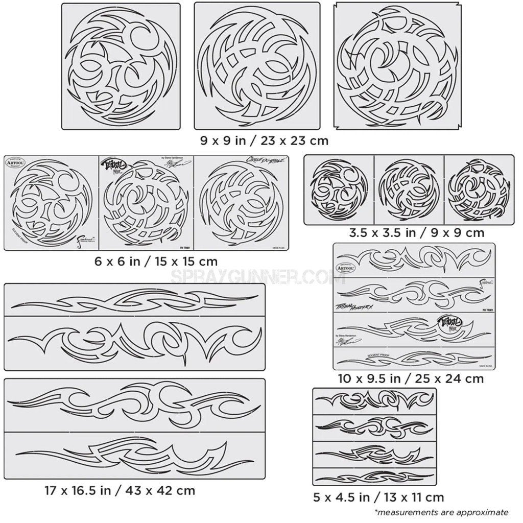 Artool master tribal stencil set, Ophalen of Verzenden, Nieuw, Airbrush en Toebehoren