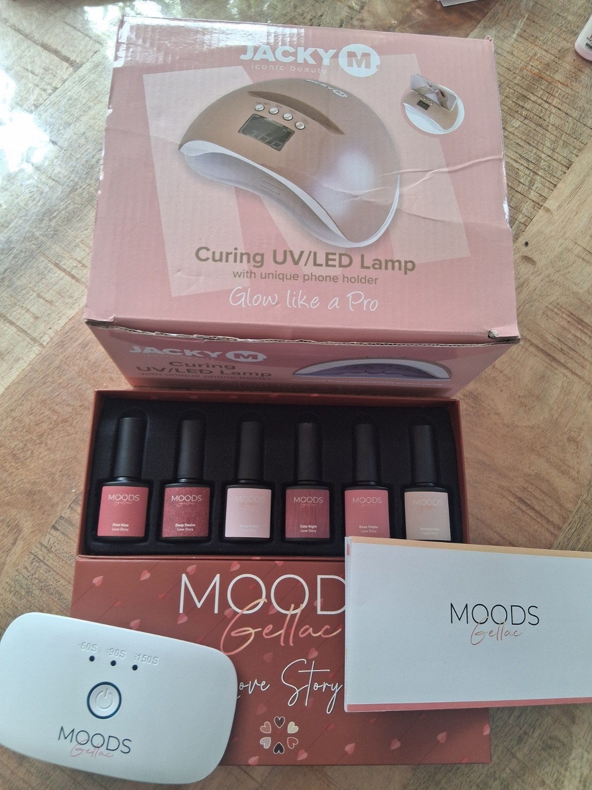 Moods Gellak Love Story Set + Jacky M UV/LED Lamp Nieuw, Ophalen of Verzenden, Nieuw, Overige typen