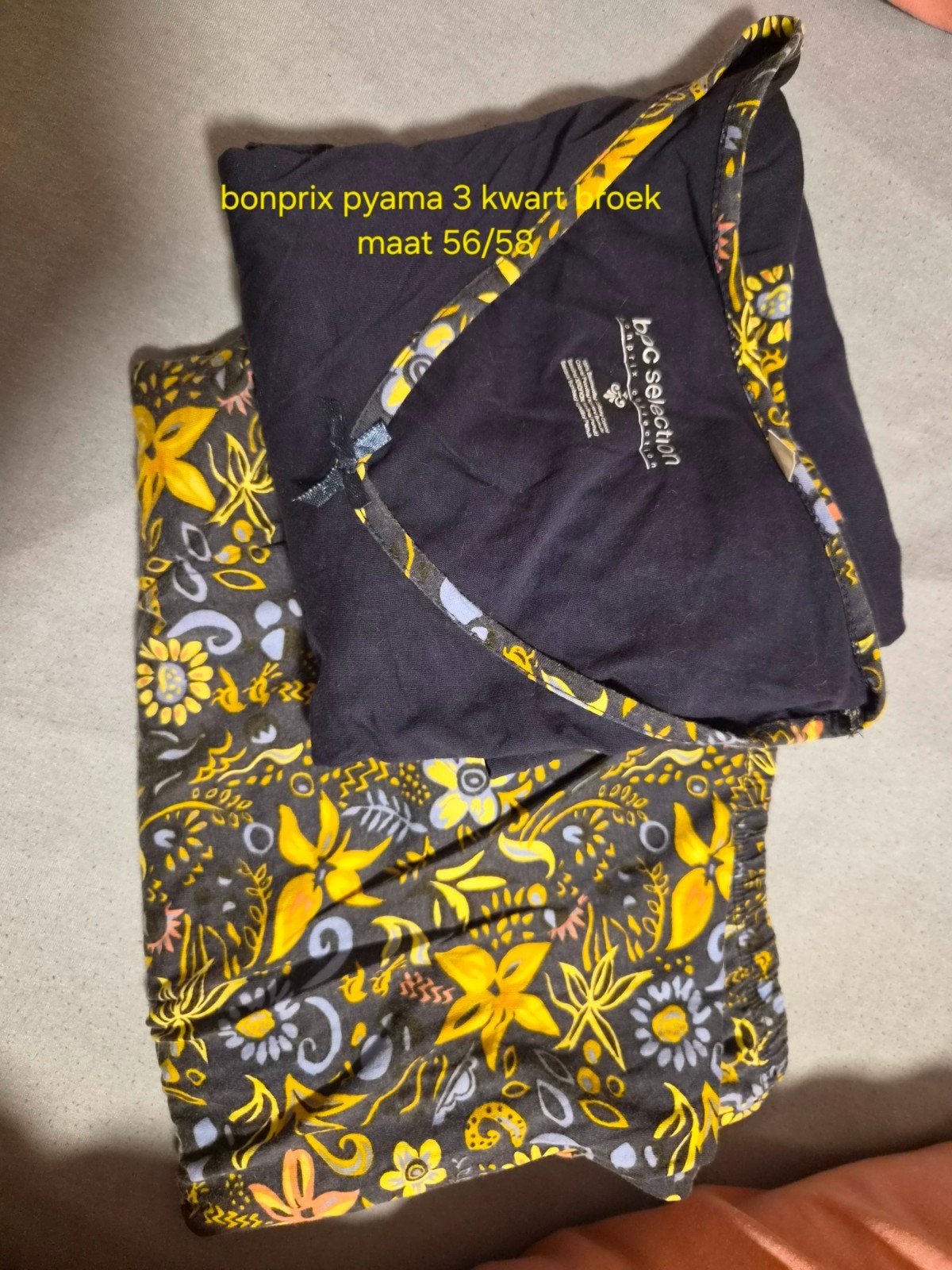 pyama bonprix maat 56/58 met driekwart broek en korte mouwen, Kleding | Dames, Bonprix, Ophalen, Zo goed als nieuw, Maat 46/48 (XL) of groter