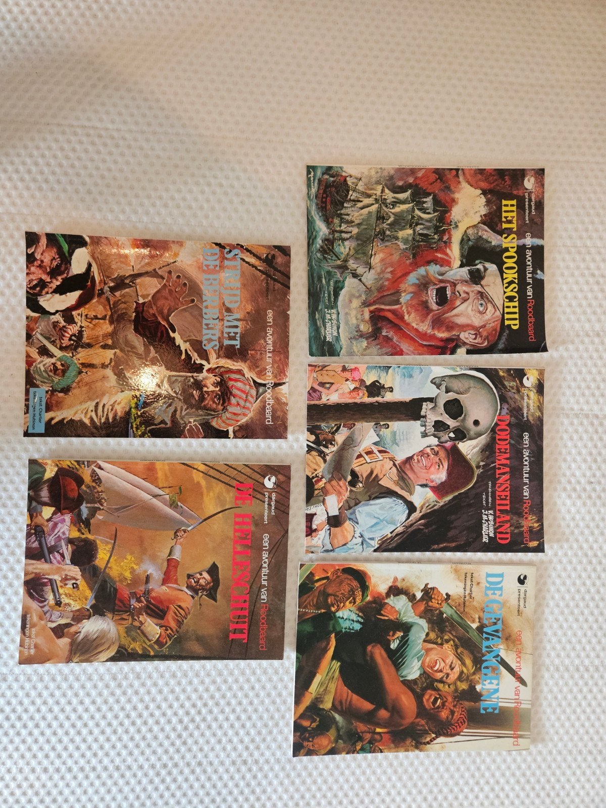 5x Roodbaard - Het Spookschip, Strijd met de Berbers, Dode, Meerdere stripboeken, Ophalen of Verzenden, Gelezen, Jean-Michel Charlier, Victor Hubinon
