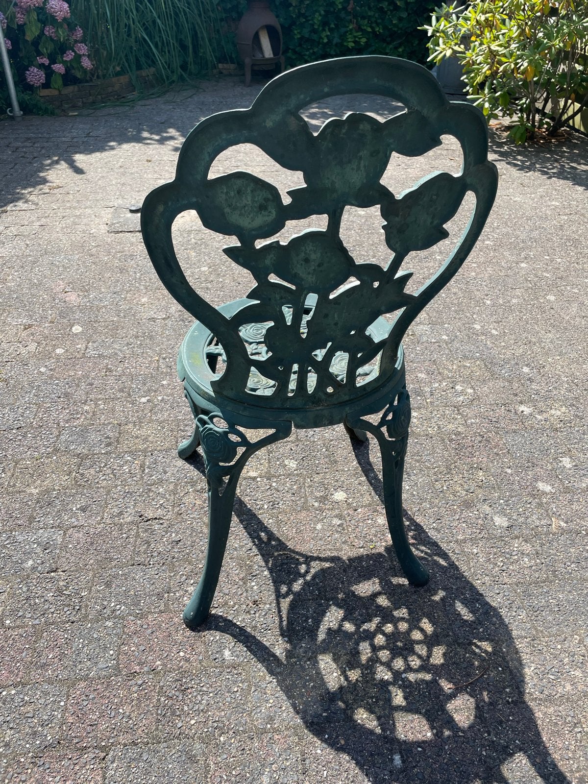 Gietijzeren tuinstoel - Vintage look, Tuin en Terras, Tuinstoelen, Ophalen, Gebruikt, Metaal