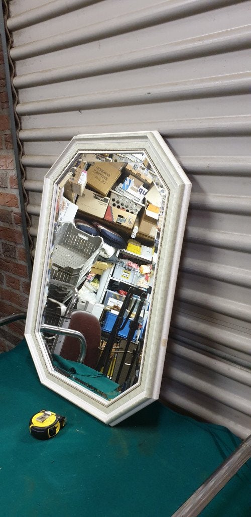 spiegel hout acht hoekige lijst, Ophalen of Verzenden, 'T Olde Gre-j, Info@toldegrej.nl, Endepoelstraat 20f Didam