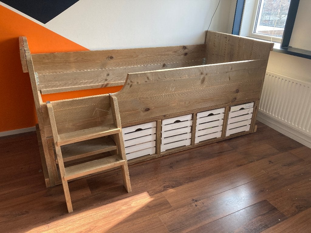 Kajuitbed, Kinderen en Baby's, Ophalen, Gebruikt, 180 cm of meer, 85 tot 100 cm