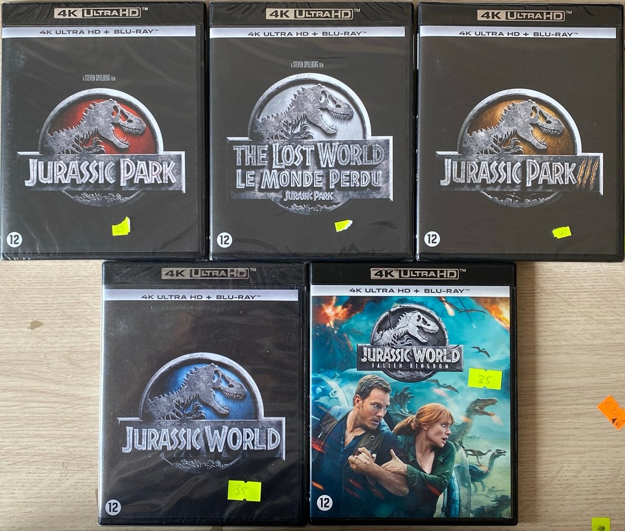 Jurassic park 1 2 3 4 5 4K uhd blu ray NL versie NIEUW, Ophalen of Verzenden, Nieuw in verpakking, Avontuur