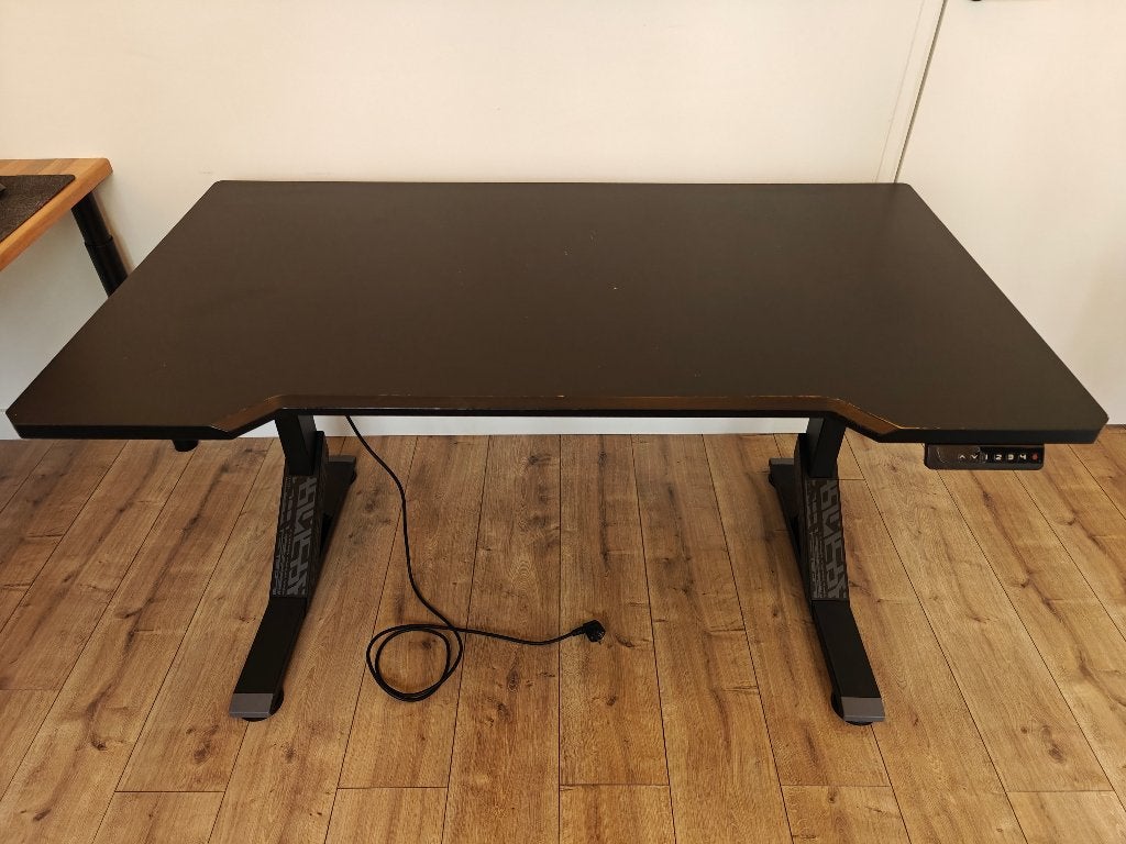 Ikea elektrische verstelbaar bureau, Ophalen, Zwart, Gebruikt, Hout