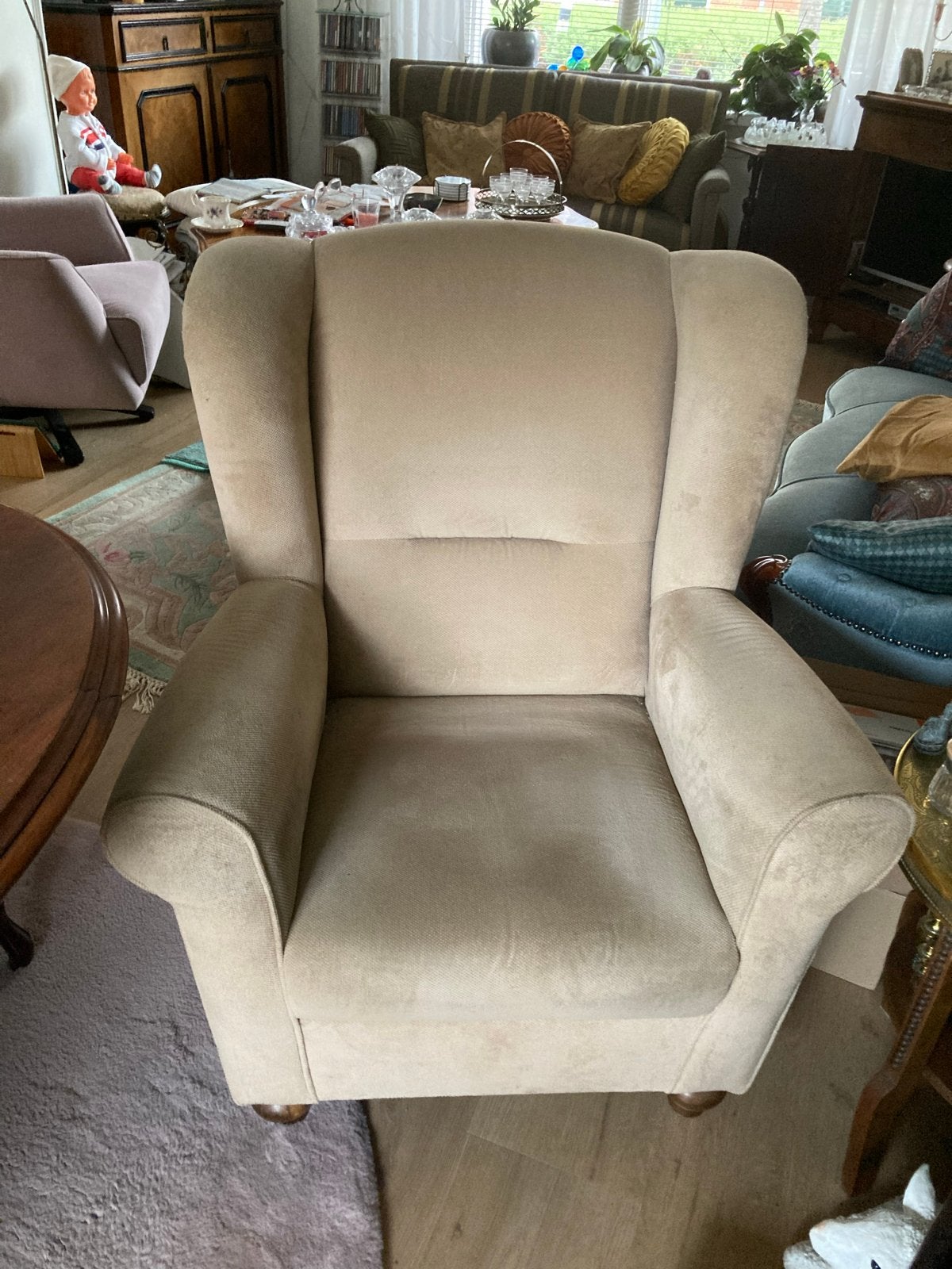 Comfortabele beige fauteuil - Gebruikt, Ophalen, Gebruikt, Overige kleuren, Eén