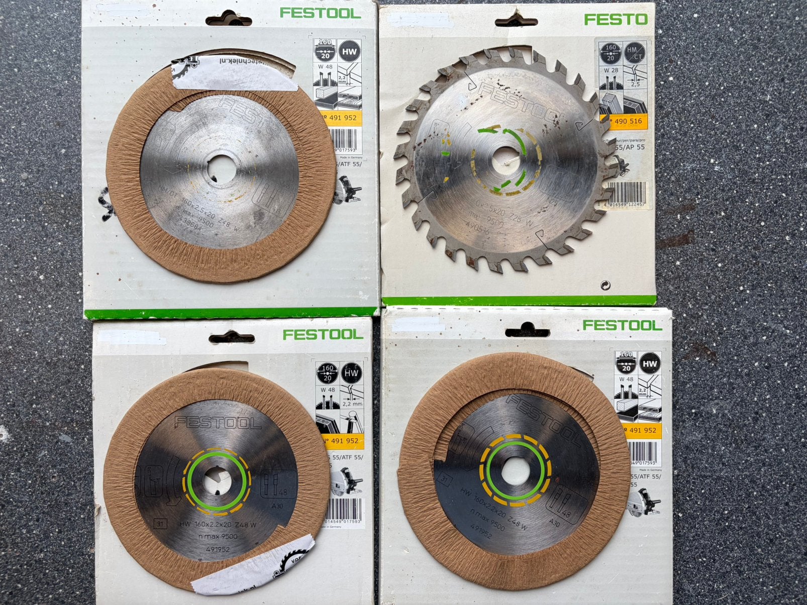 Fetool zaagbladen, Doe-het-zelf en Verbouw, Cirkelzaag, Ophalen of Verzenden, Zo goed als nieuw, 30 tot 70 mm