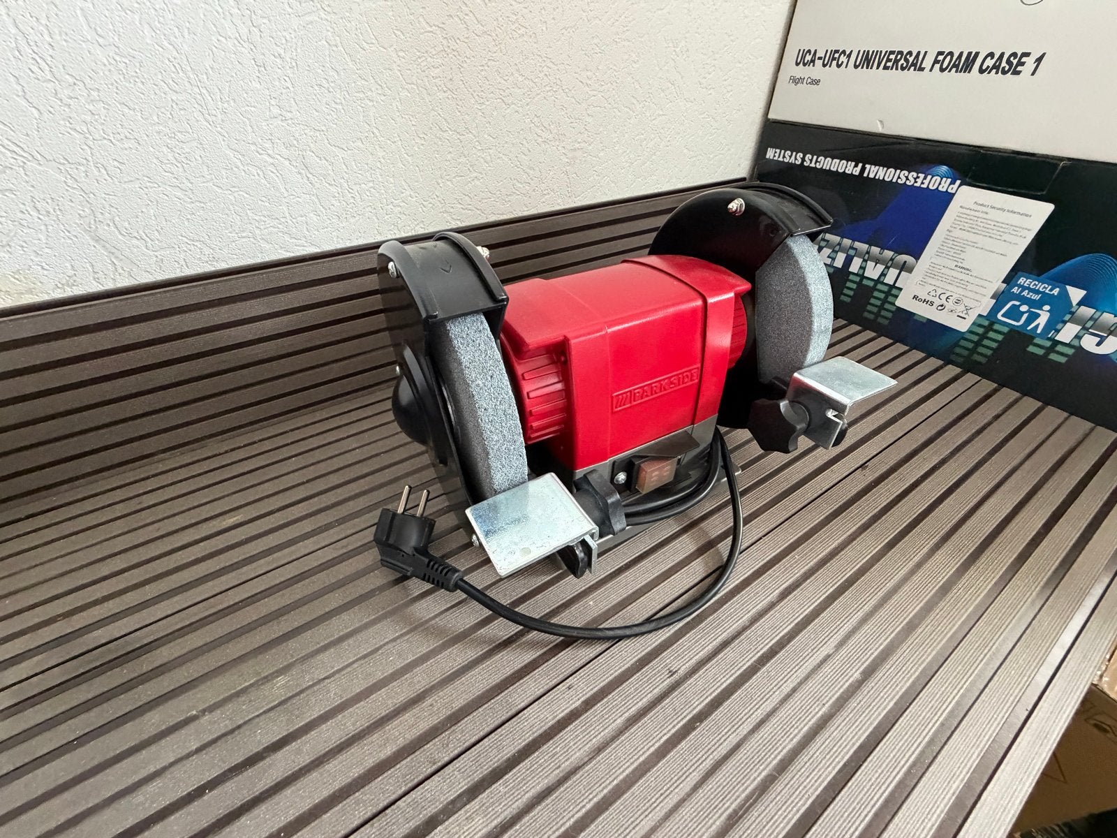 Parkside Werkslijpmachine - nieuw, Ophalen of Verzenden, Zo goed als nieuw, Minder dan 700 watt, Werkbankslijpmachine