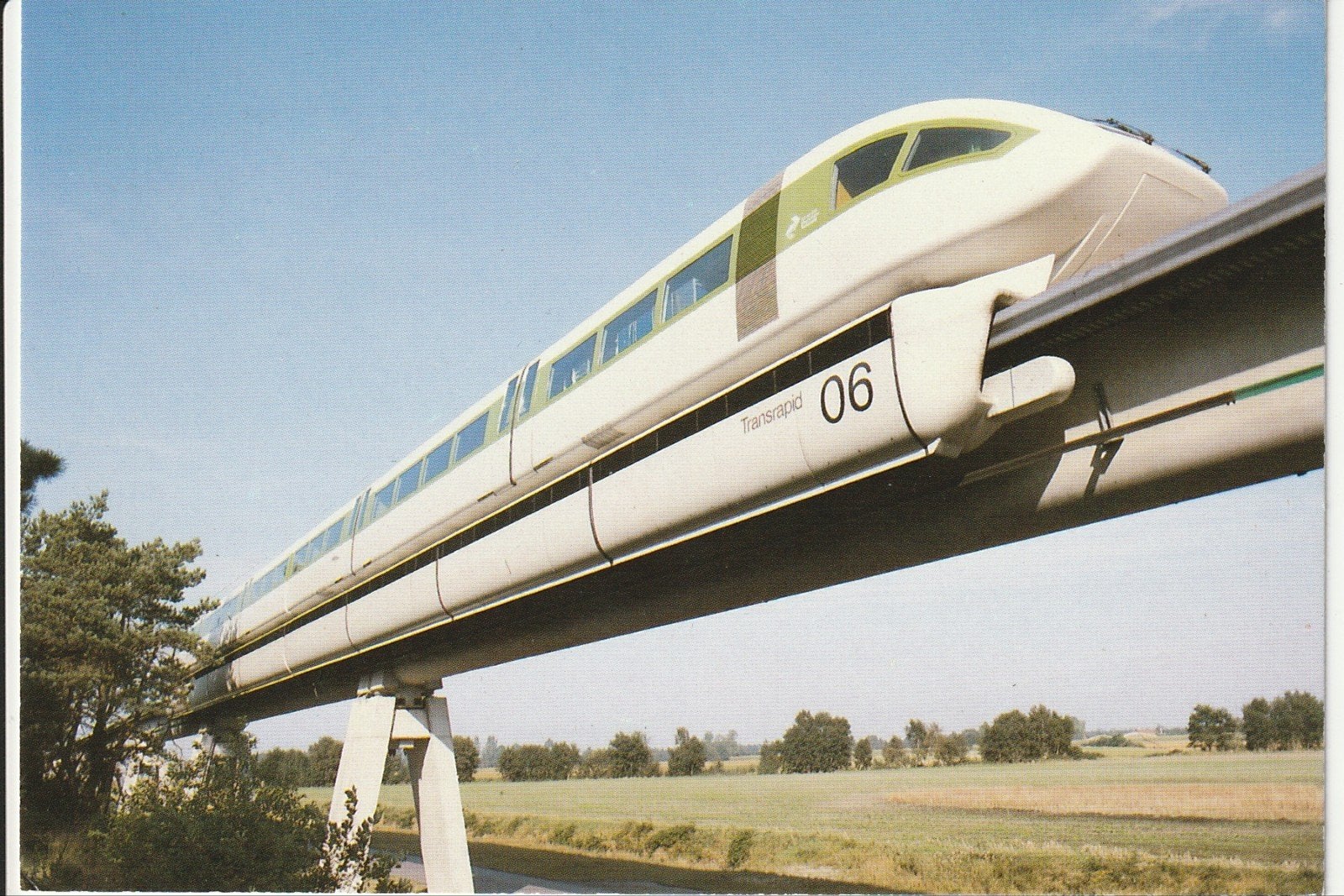 DORPEN MAGNEET ZWEEFBAAN TRANSRAPIT TEST AEG BBC SIEMENS '83, Ophalen of Verzenden, Zo goed als nieuw, Trein, Kaart of Prent