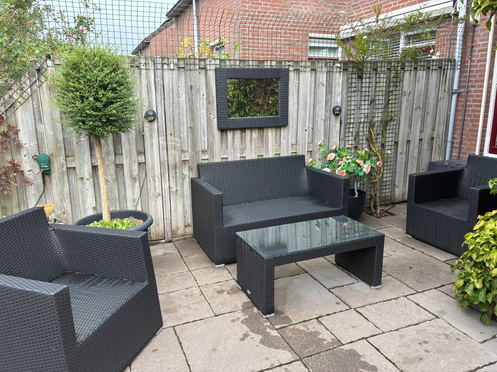 Gratis op te halen, Tuin en Terras, Tuinsets en Loungesets, Ophalen, 4 zitplaatsen, Gebruikt, Bank