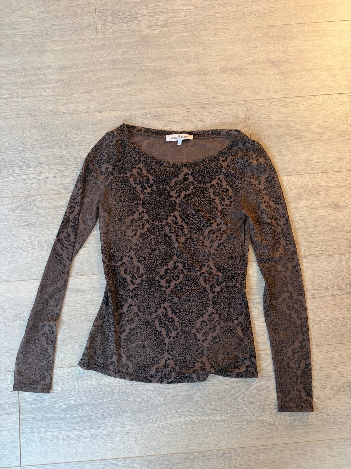 Maria Tailor top met lange mouwen en barokprint, Bruin, Ophalen of Verzenden, Zo goed als nieuw, Lange mouw