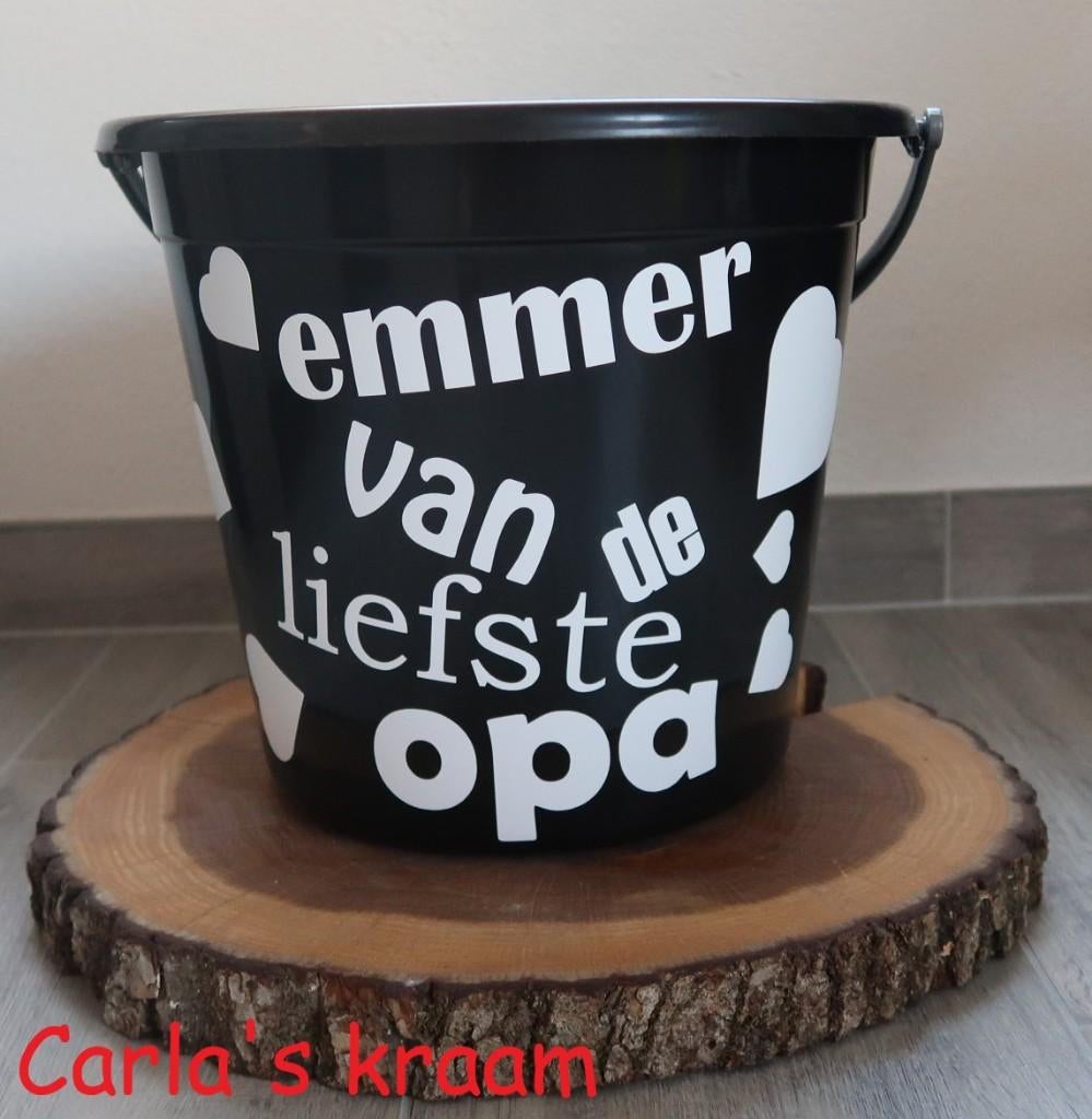 emmer met eigen tekst, Ophalen of Verzenden, Nieuw, Kunststof