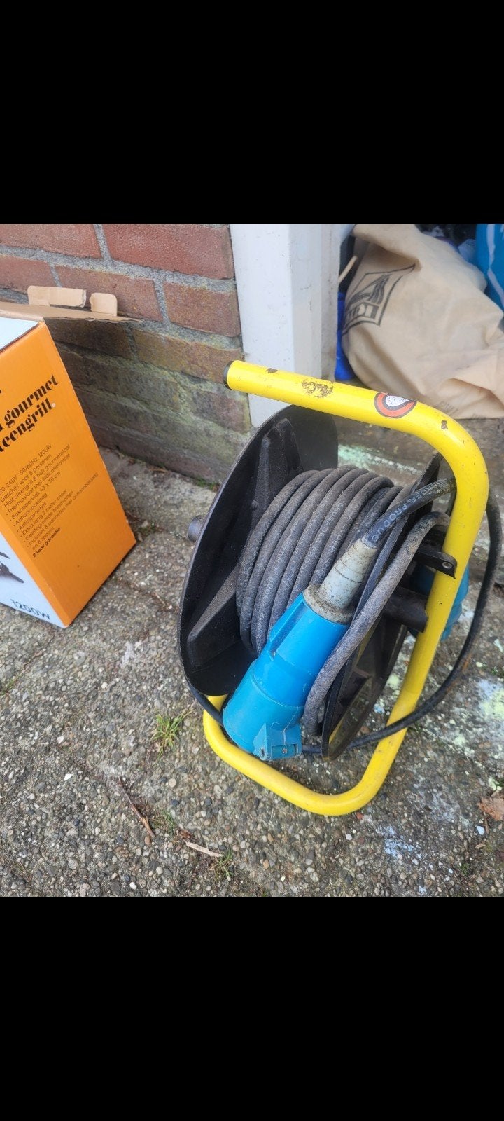 Krachtstroom haspel 400V 16A 20 meter CEE verlengkabel, Tuin en Terras, Ophalen of Verzenden, Gebruikt, Benzine