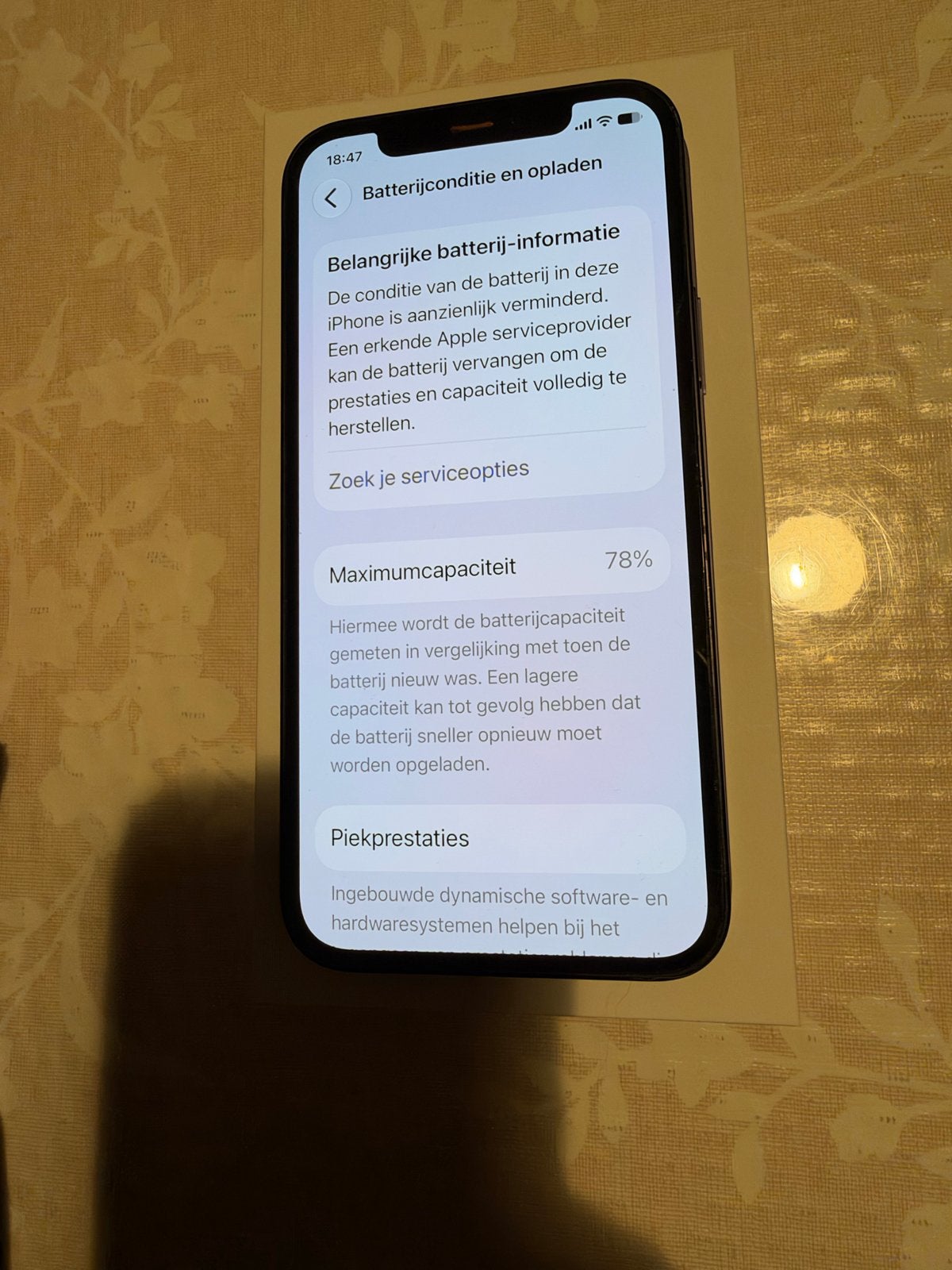 iPhone 12 Zwart 128GB - geen schade, Telecommunicatie, Ophalen, Zwart, 78 %, IPhone 12