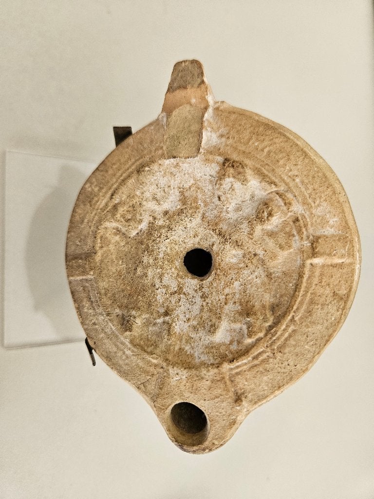 Romeins olielampje, Cyprus, met aankoopbewijs, Antiek en Kunst, Ophalen of Verzenden
