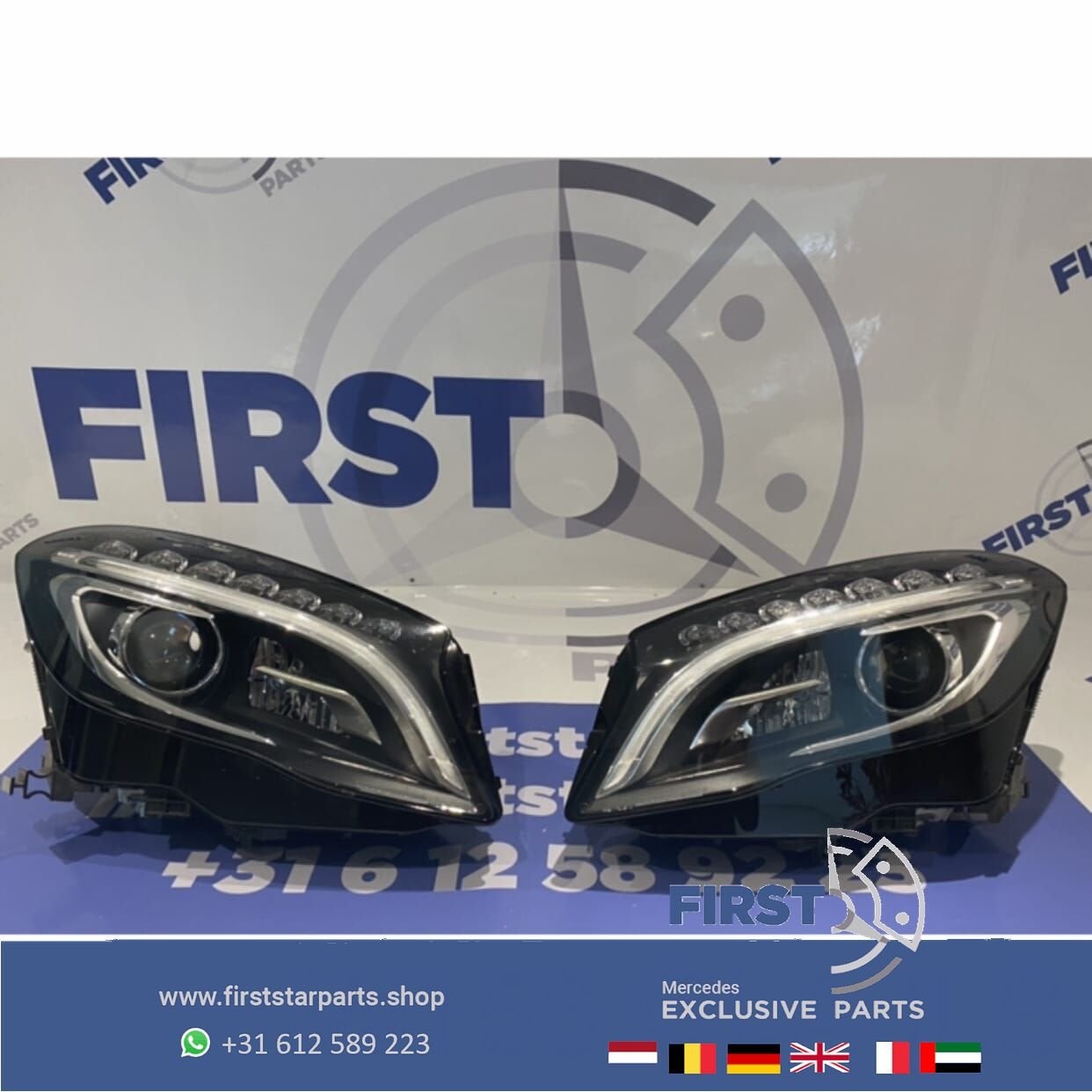 W156 ILS KOPLAMPEN SET LINKS + RECHTS origineel Mercedes INT, Gebruikt, -, Ophalen of Verzenden, -