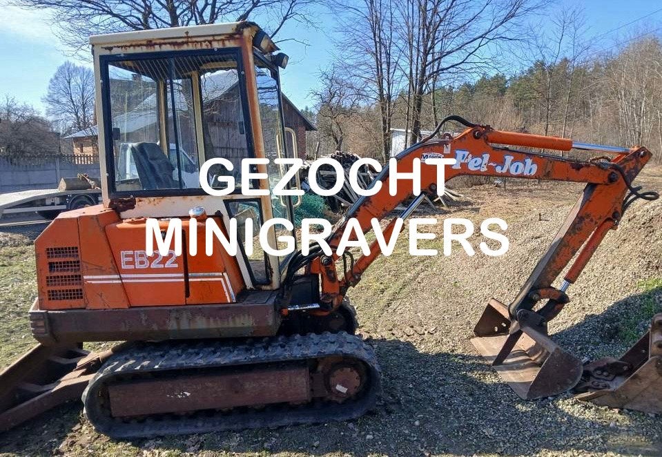 Inkoop minigravers laadgraafmachines trilplaten kraan kranen, Ophalen of Verzenden, Graafmachine