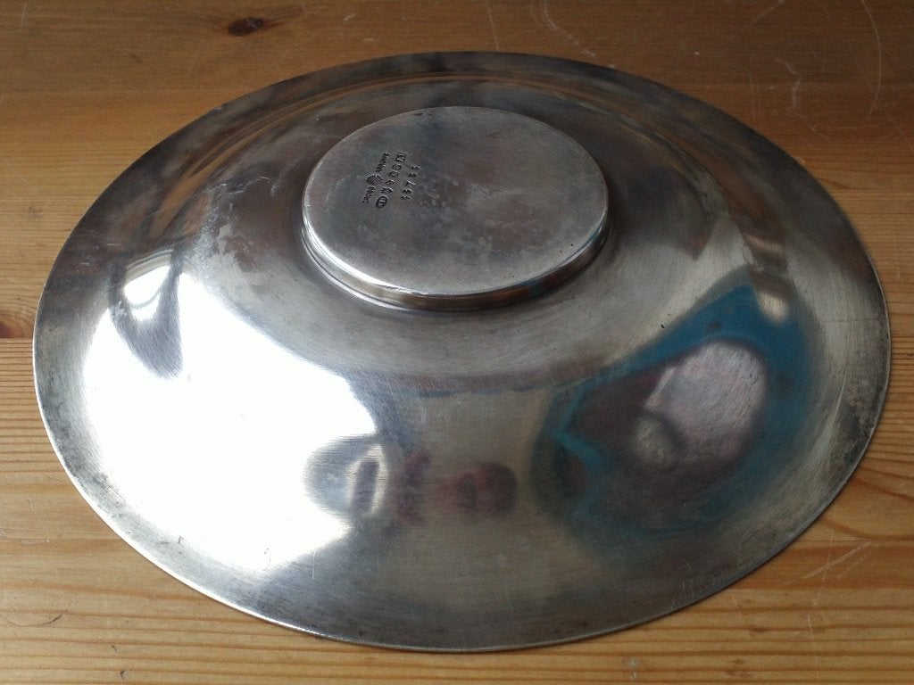 Mooi antiek silverplate bord of schotel uit Engeland 17 cm., Antiek en Kunst, Ophalen of Verzenden