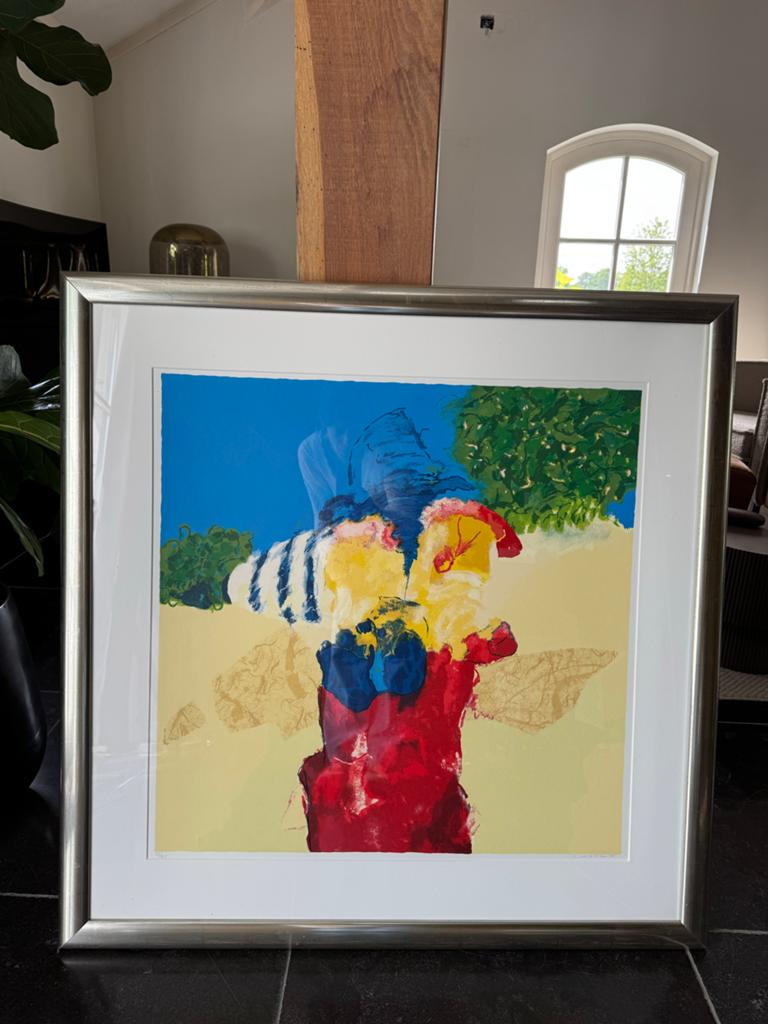 Henk van Vessem - Zonder Titel - Expressieve Zeefdruk, Ophalen