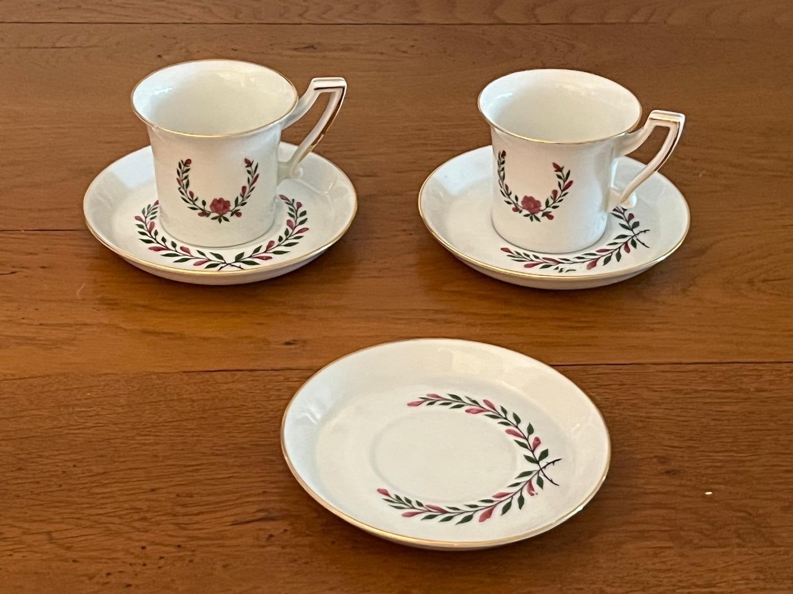 Set van 2 Mitterteich Porseleinen Kopjes en Schotels, Ophalen of Verzenden