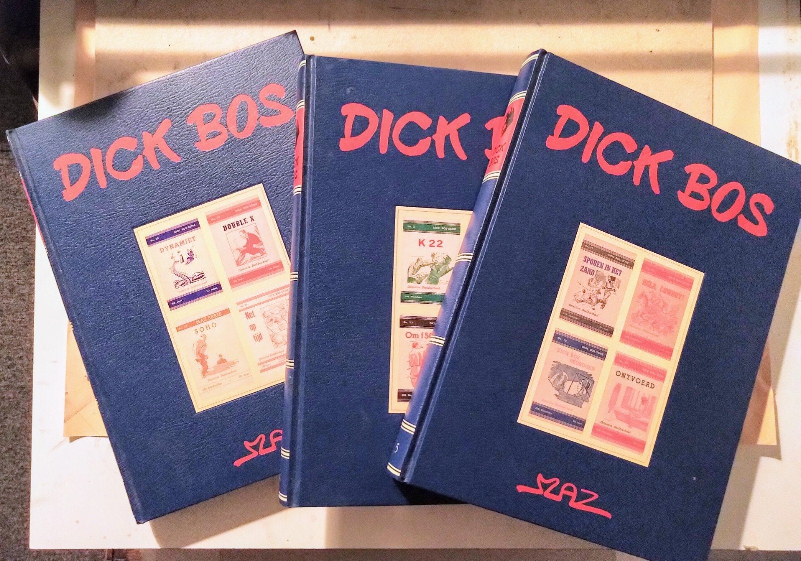Twee verzamelbanden van Dick Bos, nrs 6 en 7 in nieuwstaat., Meerdere stripboeken, Ophalen of Verzenden, Zo goed als nieuw