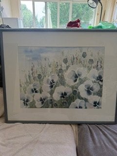 Mooie Aquarel - Poppies - Nelly van Nieuwenhuijzen 1991, Antiek en Kunst, Ophalen