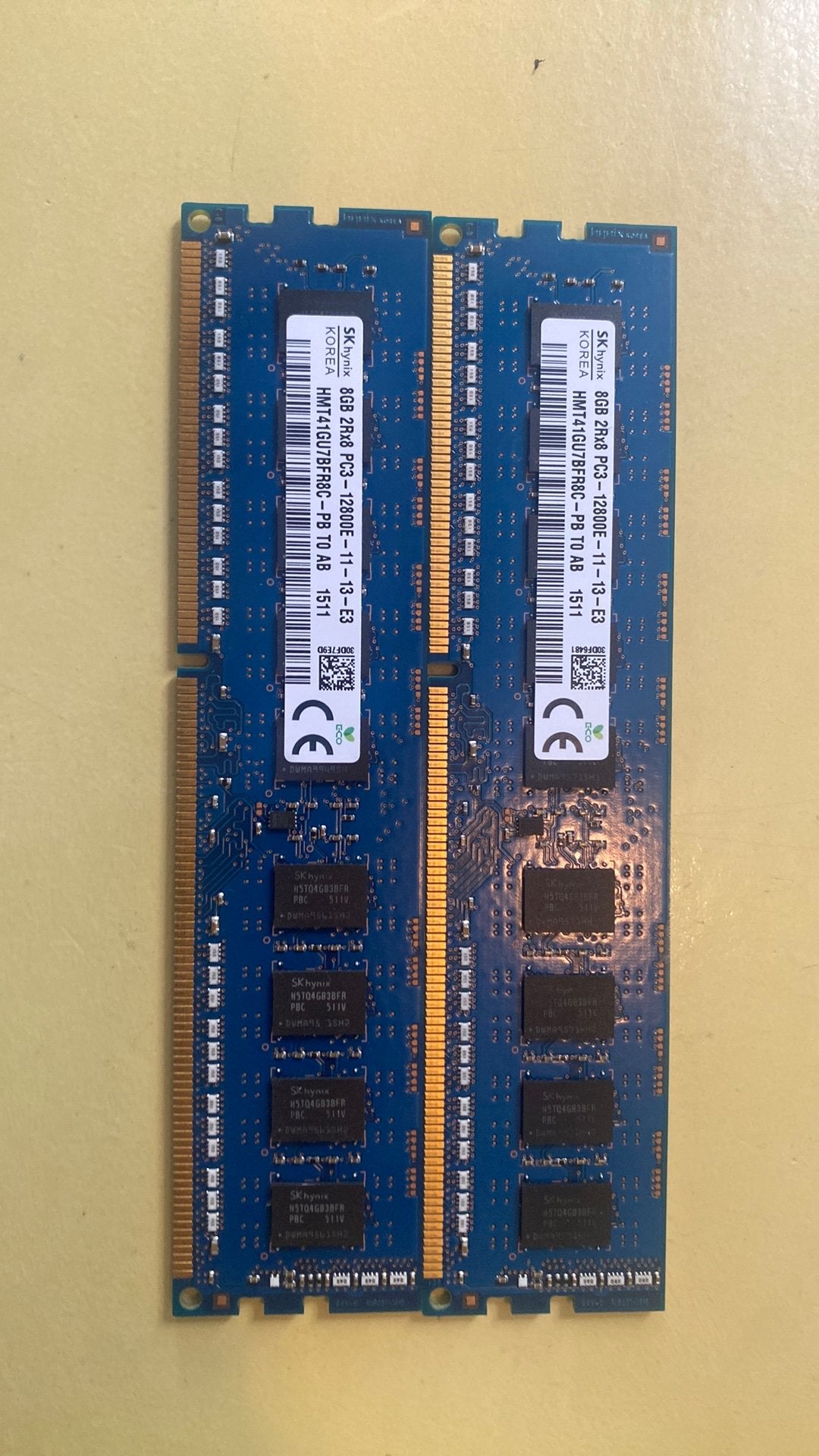 Hynix 16GB(2x8) DDR3 12800E, DDR3, Ophalen of Verzenden, Zo goed als nieuw, Desktop