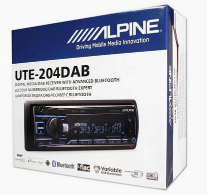 Alpine UTE-204DAB 1-din headunit BT / DAB+ / USB(autoradio), ., Nieuw, Ophalen of Verzenden, .