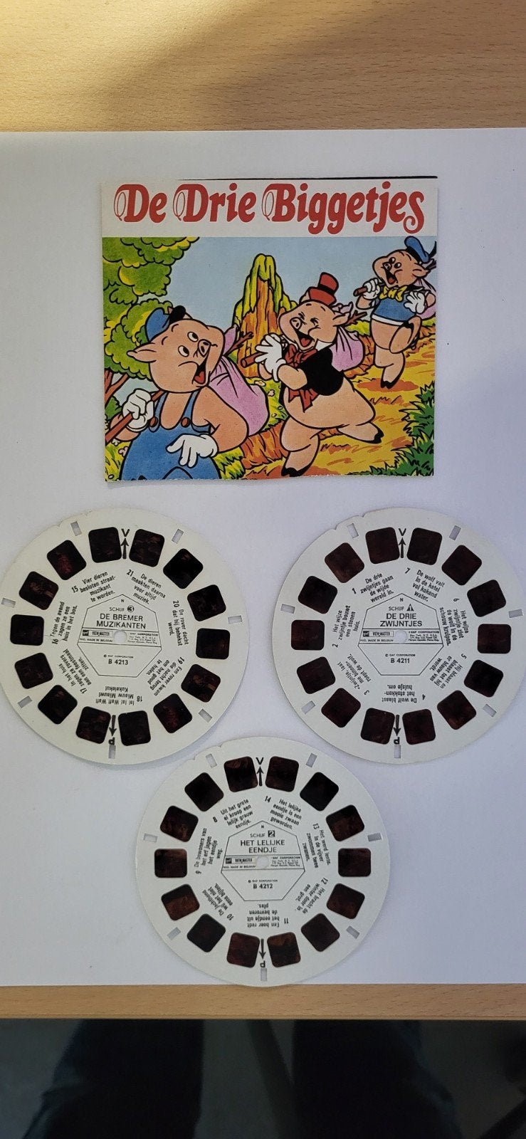 View-Master kaartjes - De Drie Biggetjes, Bremen, Eendje, Ophalen of Verzenden, Gebruikt