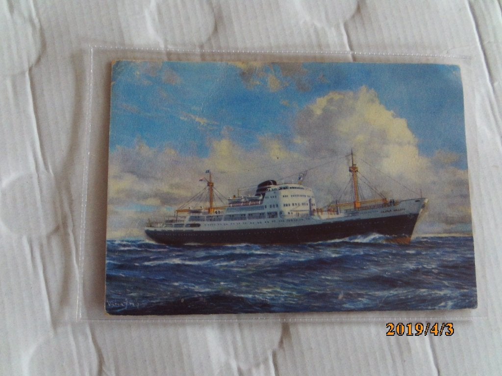 ansichtkaart schip oranje nassau, Ophalen of Verzenden, Gebruikt, Kaart, Foto of Prent