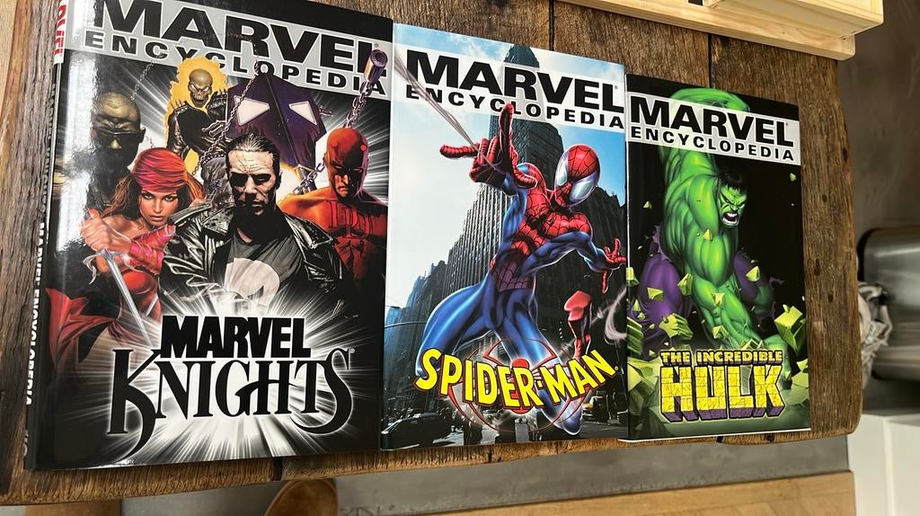 3 Marvel Boeken Collectie - Encyclopedia, Meerdere comics, Ophalen of Verzenden, Zo goed als nieuw, Amerika