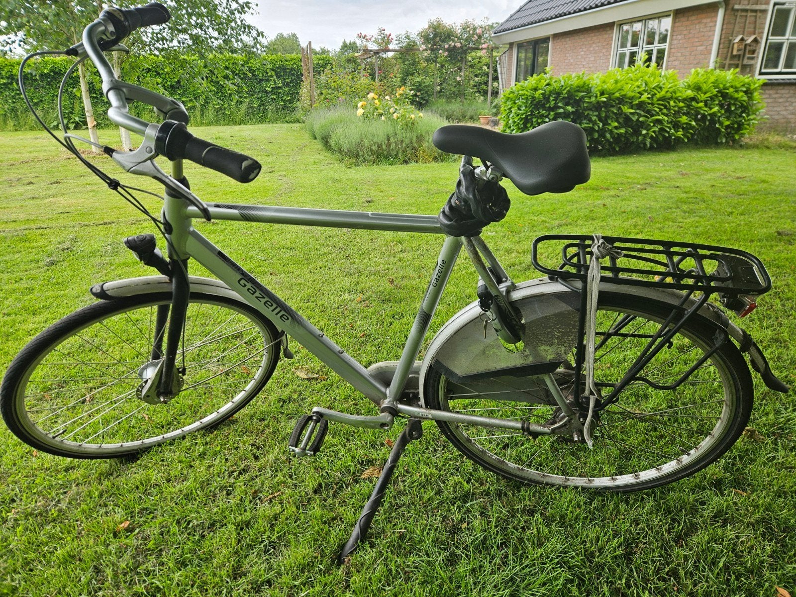 Gazelle orange herenfiets, Fietsen en Brommers, Fietsen | Dames | Damesfietsen, 56 cm of meer, Ophalen of Verzenden, Gebruikt
