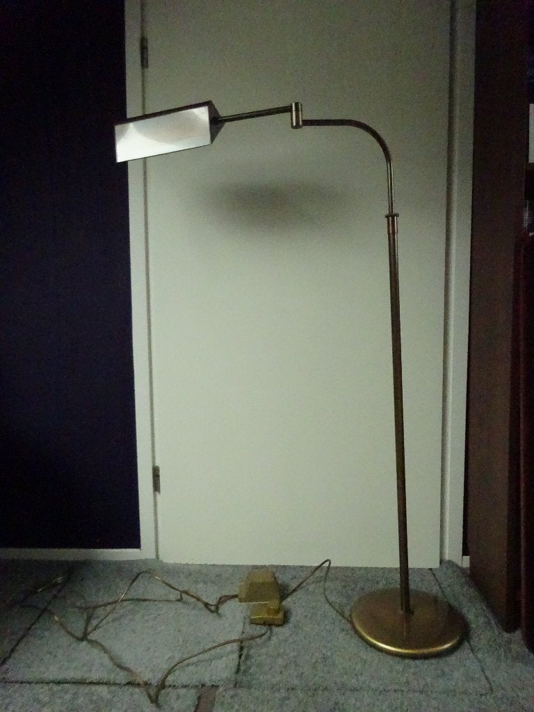 Staande lamp, messing kleur, Ophalen, Gebruikt, 100 tot 150 cm, Overige fittingen