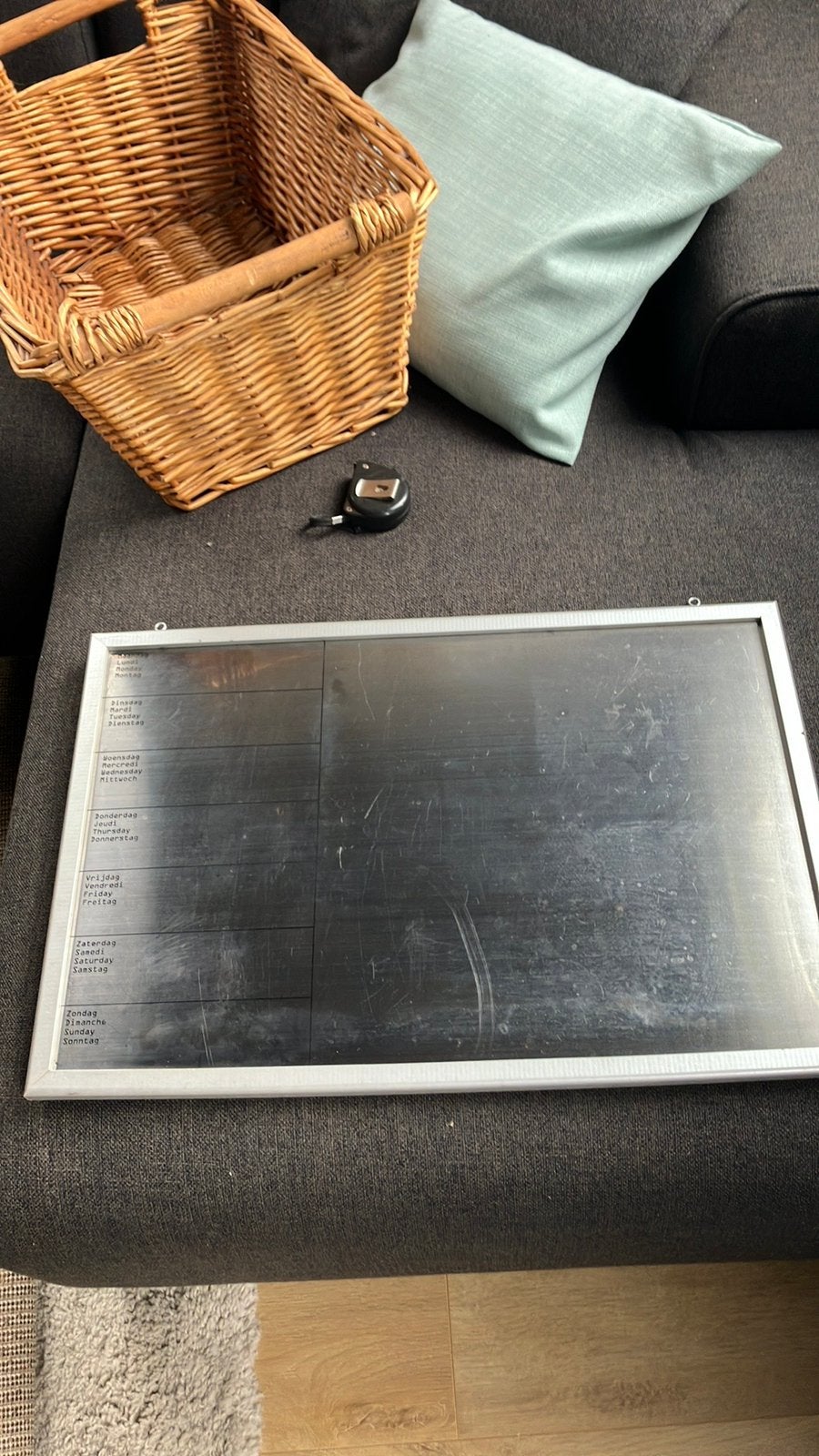 Magnetische weekplanner, Ophalen of Verzenden, Gebruikt, Metaal