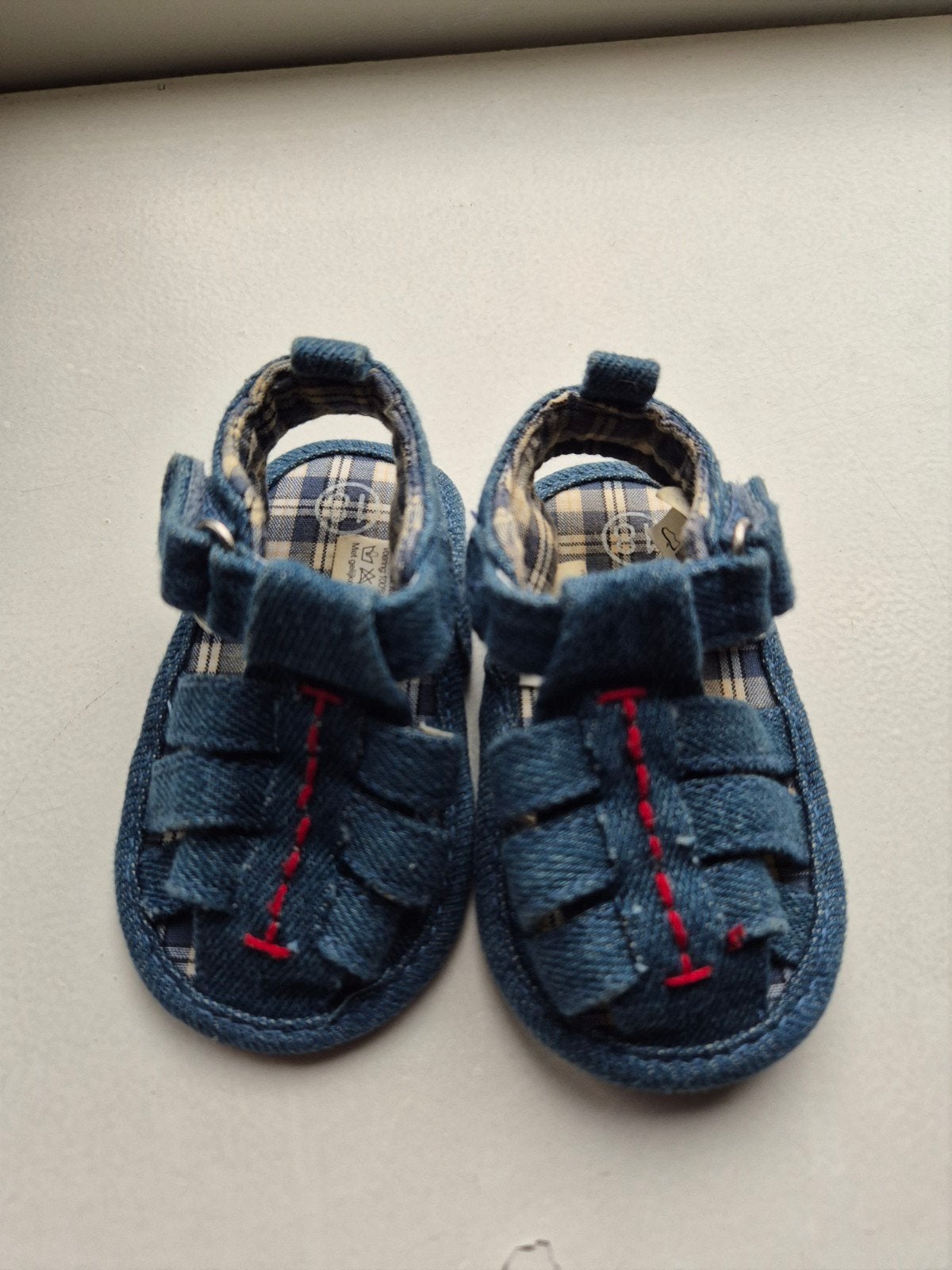 Leuke blauwe babyschoentjes maat 18, Ophalen of Verzenden, Zo goed als nieuw, Jongetje of Meisje, Schoentjes