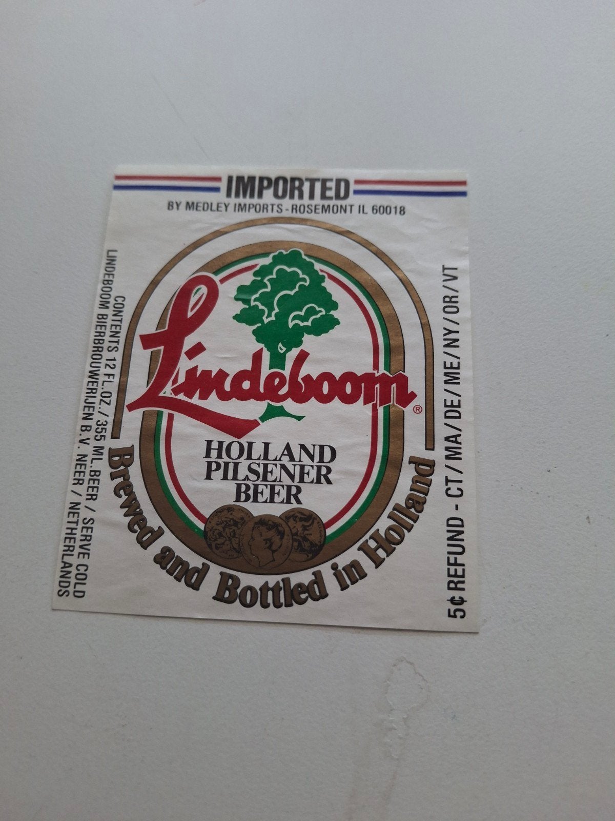 Etiket Lindeboom, Ophalen of Verzenden, Zo goed als nieuw, Overige typen, Overige merken