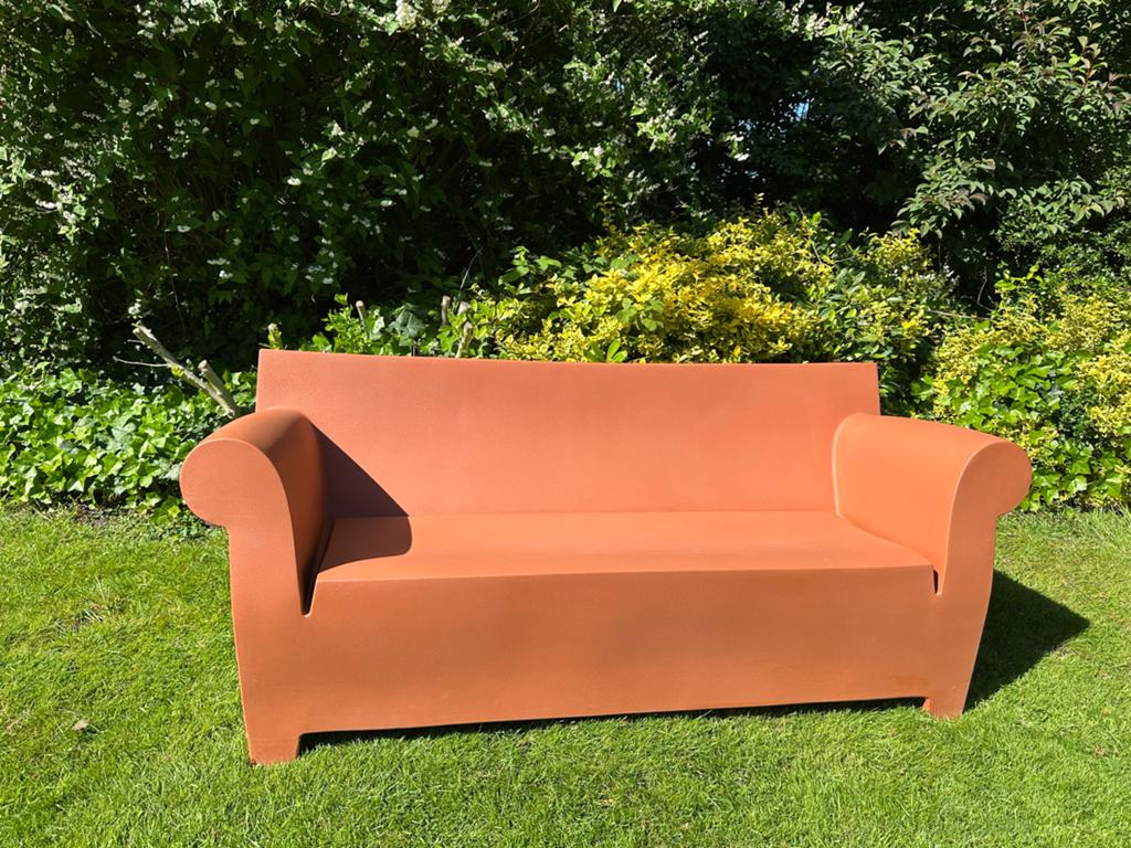 Kartell Bubble Club Bank - Terracotta - Philippe Starck, Kunststof, 3 zitplaatsen, Ophalen of Verzenden, Zo goed als nieuw