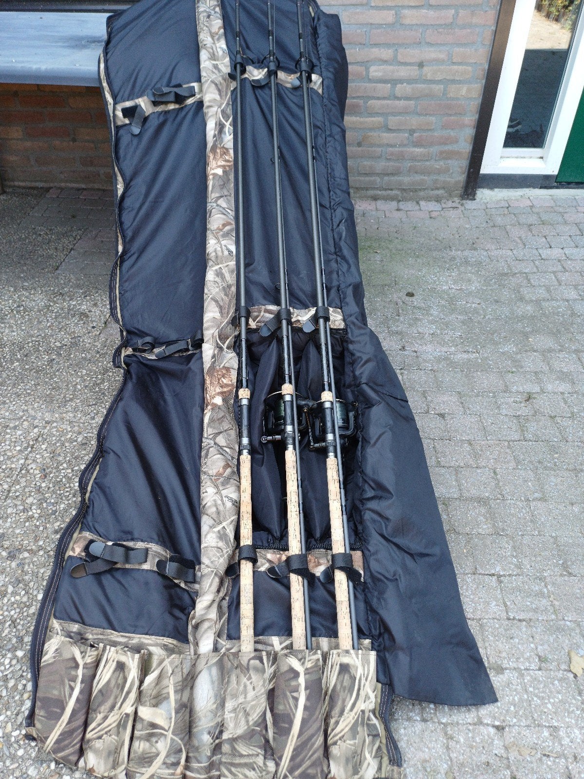 2x Shimano tx2 + prologic foudraal en Fox fx9 molens, Ophalen of Verzenden, Werphengel