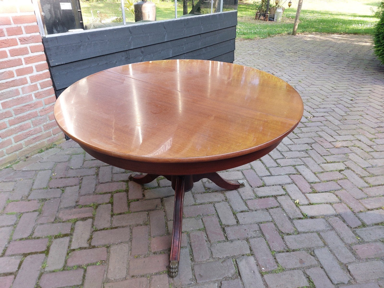 Mooie antieke ronde tafel uittrekbaar., Ophalen